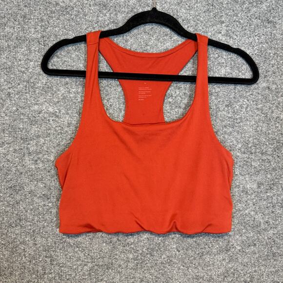 Girlfiend Collective Sports Bra Womens Medium Orange Paloma Racerback Athleisure - Picture 3 of 6